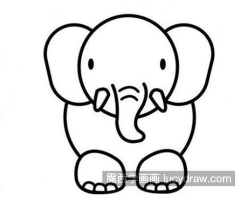 可爱敦厚的大象简笔画怎么画 优质的大象绘制教程