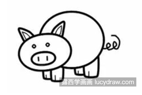 简单的小猪简笔画怎么画 好看的小猪简笔画绘制教程